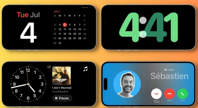 横栏镇苹果手机维修分享iOS17横屏充电待机显示有什么好处 