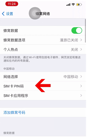 横栏镇苹果14维修网分享如何给iPhone14的SIM卡设置密码 