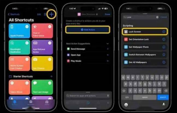 横栏镇苹果14锁屏维修店分享iPhone14升级iOS16.4后如何创建锁屏快捷方式 